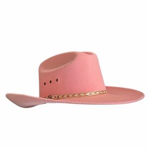 Western Express Pink Cowboy Hat with Gold Band Small